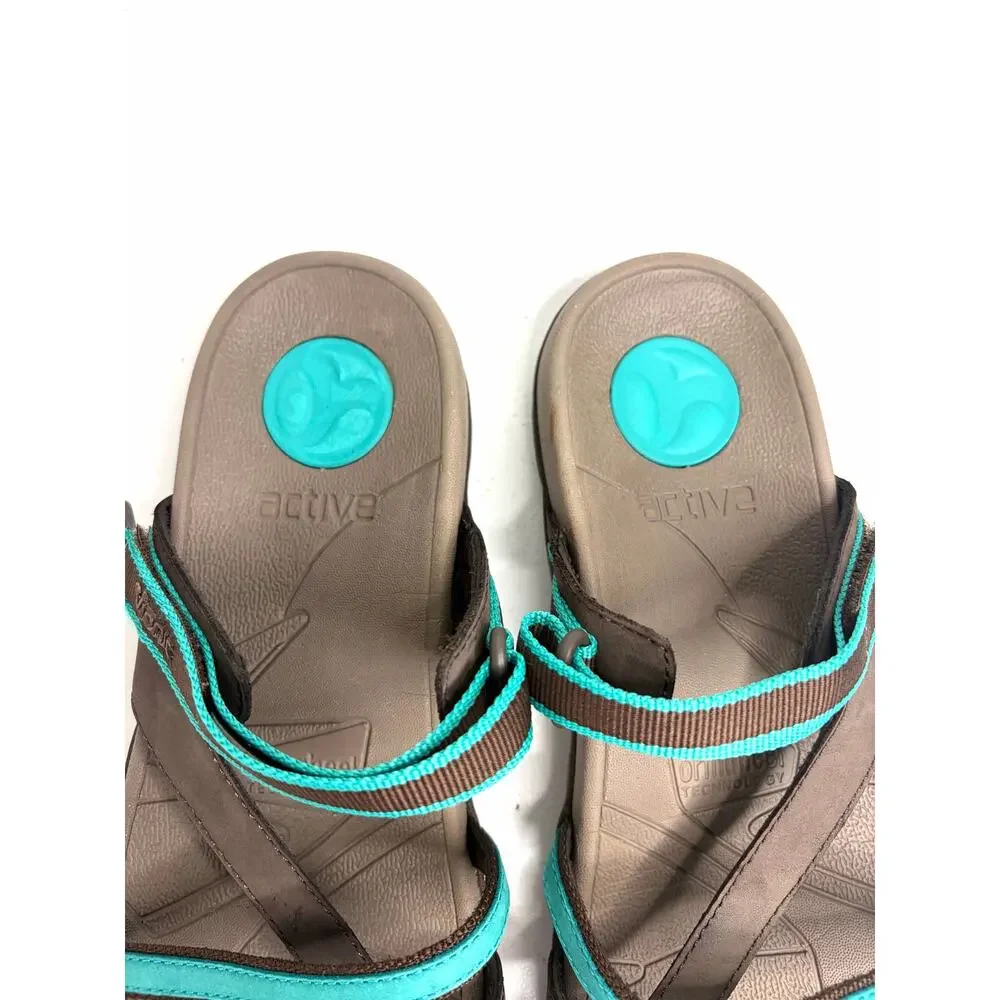 Vionic Mojave Women's Sandals EU 39 Chocolate Brown/Teal Arch Support Outdoors